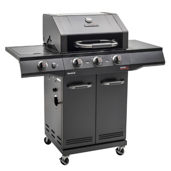 Gratar pe gaz Char-Broil Advantage Core B3 cu 3 arzatoare si arzator lateral, grile din fonta, TRU-Infrared 140970