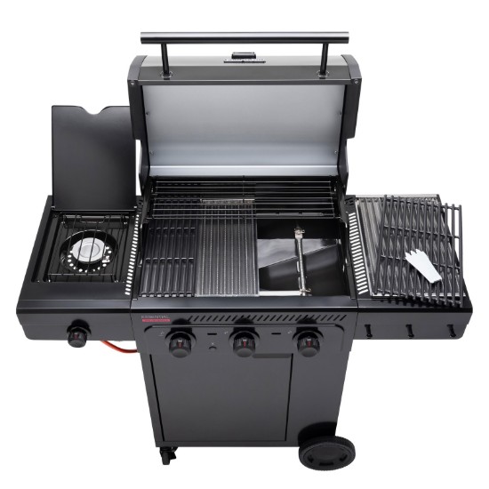 Gratar pe gaz Char-Broil Essential 3 G cu 3 arzatoare, grile din fonta, TRU-Infrared 140234