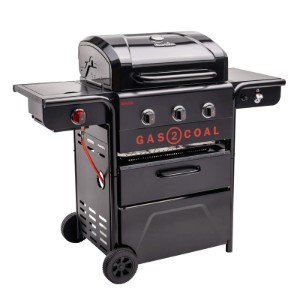 Gratar pe gaz si carbuni hibrid Char-Broil Gas2Coal 2.0 330 Special Edition, plita si sear burner 140994
