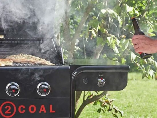 Gratar pe gaz si carbuni hibrid Char-Broil Gas2Coal 2.0 330 Special Edition, plita si sear burner 140994