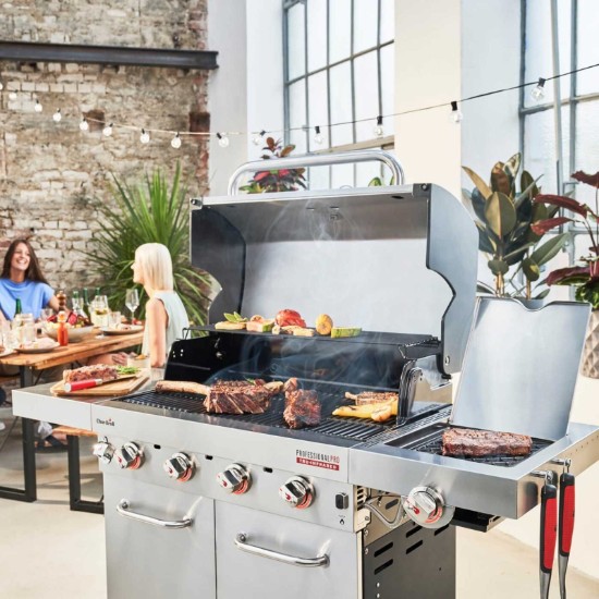 Gratar pe gaz din inox Char-Broil Professional Pro S 4, grile din fonta, sear burner, TRU-Infrared 140921