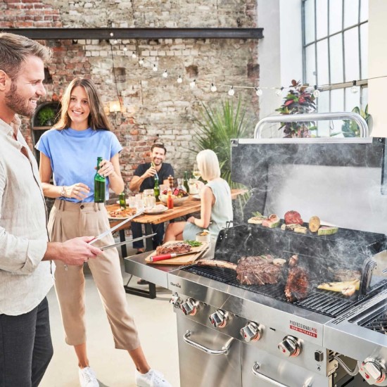 Gratar pe gaz din inox Char-Broil Professional Pro S 4, grile din fonta, sear burner, TRU-Infrared 140921