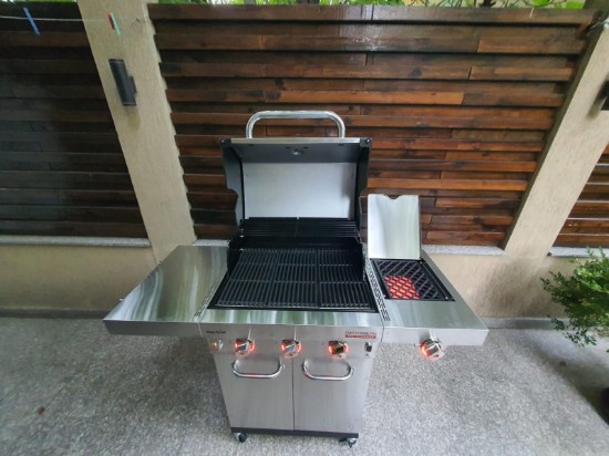 Gratar pe gaz din inox Char-Broil Professional Pro S 3, grile din fonta, sear burner, TRU-Infrared 140920