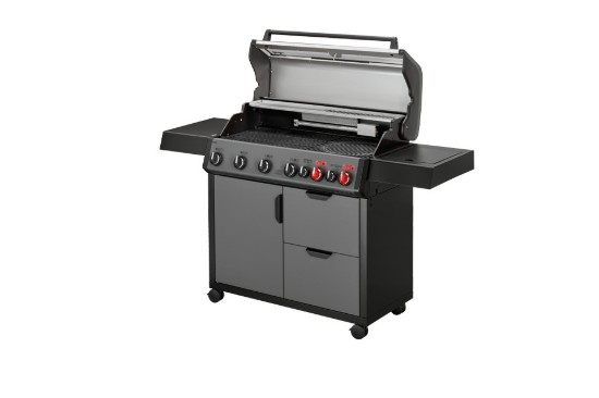 Gratar pe gaz, 6 arzatoare inox, arzator infrarosu, grile fonta, Enders Hyde 6 SIKR Turbo II 804433