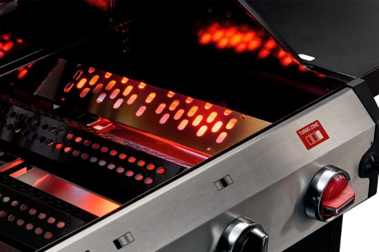 Gratar pe gaz, 3 arzatoare inox, arzator Turbo Zone, grile fonta, Enders Chicago Next 3 R Turbo 893433