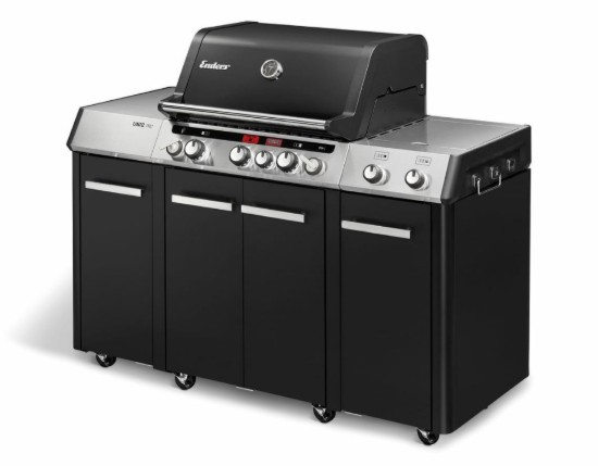 Bucatarie pe gaz, 3 arzatoare inox, arzator infrarosu ajustabil, grile fonta, Enders Uniq Pro 3 IK Kitchen Turbo 860833