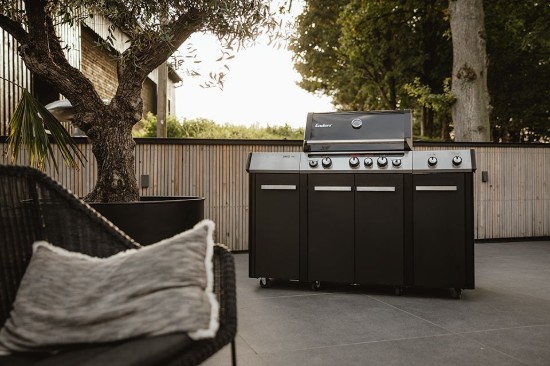 Bucatarie pe gaz, 3 arzatoare inox, arzator infrarosu ajustabil, grile fonta, Enders Uniq Pro 3 IK Kitchen Turbo 860833