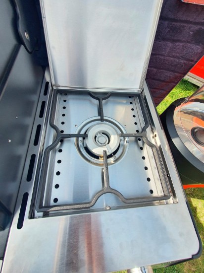 Bucatarie pe gaz, 3 arzatoare inox, arzator infrarosu ajustabil, grile fonta, Enders Uniq Pro 3 IK Kitchen Turbo 860833