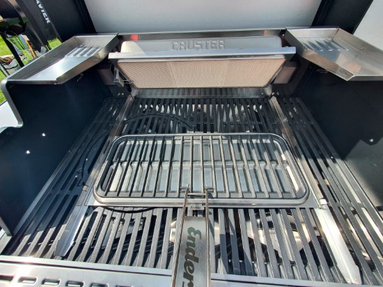 Bucatarie pe gaz, 3 arzatoare inox, arzator infrarosu ajustabil, grile fonta, Enders Uniq Pro 3 IK Kitchen Turbo 860833