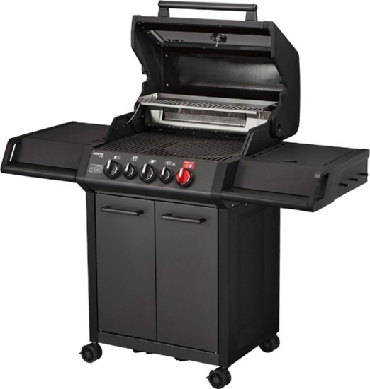 Gratar pe gaz, 3 arzatoare inox, arzator infrarosu, grile fonta, Enders Monroe Pro 3 SIK Turbo, 838133 grafit mat