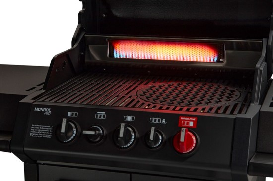 Gratar pe gaz, 3 arzatoare inox, arzator infrarosu, grile fonta, Enders Monroe Pro 3 SIK Turbo, 838133 grafit mat