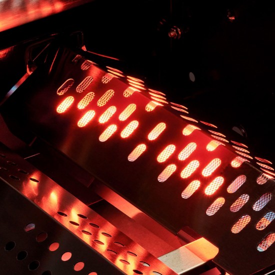 Gratar pe gaz, 3 arzatoare inox, arzator infrarosu, grile fonta, Enders Monroe Pro 3 SIK Turbo, 838133 grafit mat