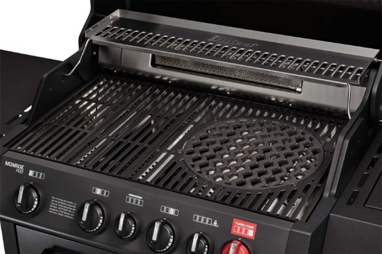 Gratar pe gaz, 4 arzatoare inox, arzator infrarosu, grile fonta, Enders Monroe Pro 4 SIK Turbo, 838533 grafit mat