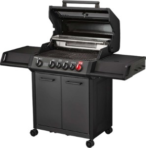 Gratar pe gaz, 4 arzatoare inox, arzator infrarosu, grile fonta, Enders Monroe Pro 4 SIK Turbo, 838533 grafit mat