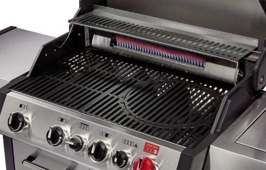 Gratar pe gaz, 4 arzatoare inox, arzator infrarosu, grile fonta, Enders Monroe Pro 4 SIK Turbo, 838533 grafit mat