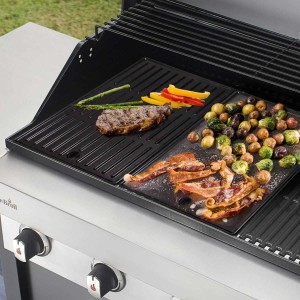 Plita din fonta cu 2 fete neteda si grill 43 x 24 cm Char-Broil 140012