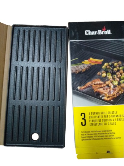 Plita din fonta cu 2 fete neteda si grill 43 x 21 cm Char-Broil 140008