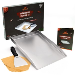 Plita tip plancha cu spatula din inox de 4 mm, dimensiune universala 30x40x3,6 cm, compatibila inductie Grillart GA-1031-2