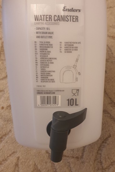 Bidon de apa tip canistra cu robinet de 10 litri Enders 7452