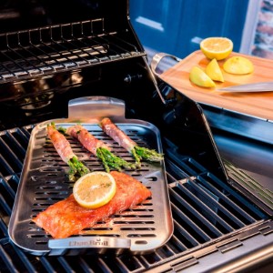 Tava din inox pentru gratar 22 x 42,5 x 2 cm Char-Broil 140015