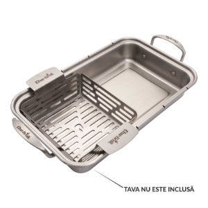 Cos din inox pentru gratar 25 x 16 x 7 cm Char-Broil 140016