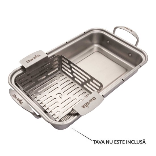 Cos din inox pentru gratar 25 x 16 x 7 cm Char-Broil 140016
