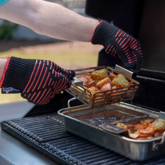 Cos din inox pentru gratar 25 x 16 x 7 cm Char-Broil 140016