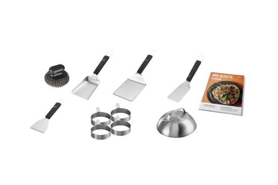 Set 10 piese pentru plancha din otel inoxidabil si plastic Enders 8776