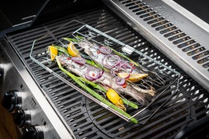 Suport pentru gatit legume si peste la gratar din otel inoxidabil Enders 8807