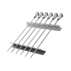Set 6 tepuse metalice pentru gatit kebab si frigarui la gratar Enders 8802