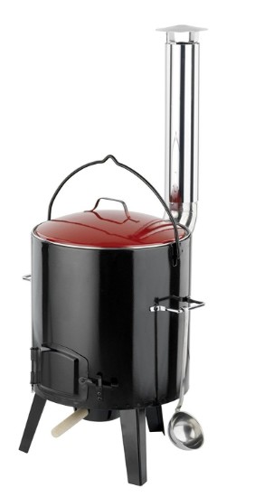 Cazan de gatit cu lemne, include capac si polonic, 14 litri, Activa 11275