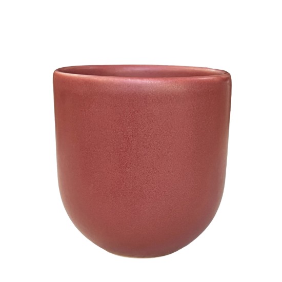 Ceasca cafea ceramica,  250ml, pahar Novum, rosu burgundy mat, gresie glazurata manual