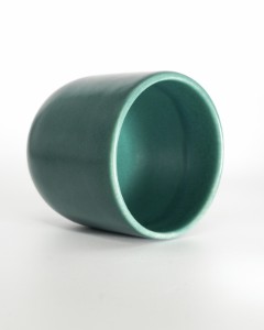 Ceasca cafea ceramica, 250 ml, pahar Novum Royal Green, verde regal mat, gresie glazurata manual