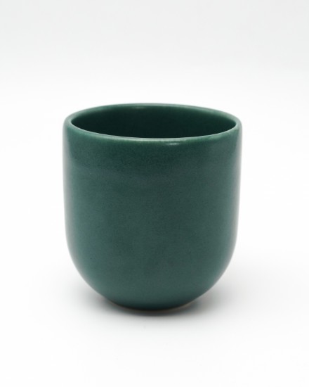 Ceasca cafea ceramica, 250 ml, pahar Novum Royal Green, verde regal mat, gresie glazurata manual