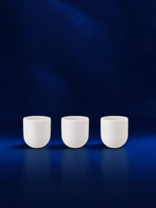 Ceasca cafea ceramica, 150ml, pahar Novum Milk Foam, alb mat, gresie glazurata manual