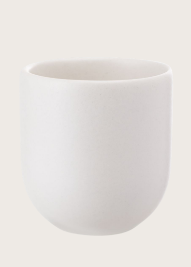 Ceasca cafea ceramica, 250ml, pahar Novum Milk Foam, alb, mat, gresie glazurata manual