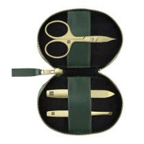 Set 3 piese, inox, etui piele vegana mar, Verde - Zwilling PREMIUM