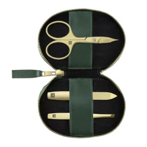 Set 3 piese, inox, etui piele vegana mar, Verde - Zwilling PREMIUM