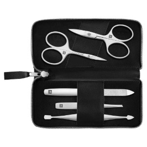 Set 5 piese, inox, etui piele vegana mar, Negru - Zwilling PREMIUM