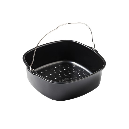 Recipient patrat pentru friteuza cu aer cald, otel, 21 x 20 cm - Pyrex