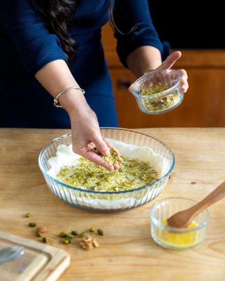 Tava tarta flan, din sticla termorezistenta, 26cm, "Cook&Enjoy" - Pyrex