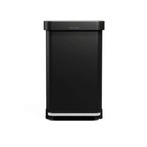 Cos de gunoi, dreptunghiular, cu pedala 45 L, Matte Black - simplehuman