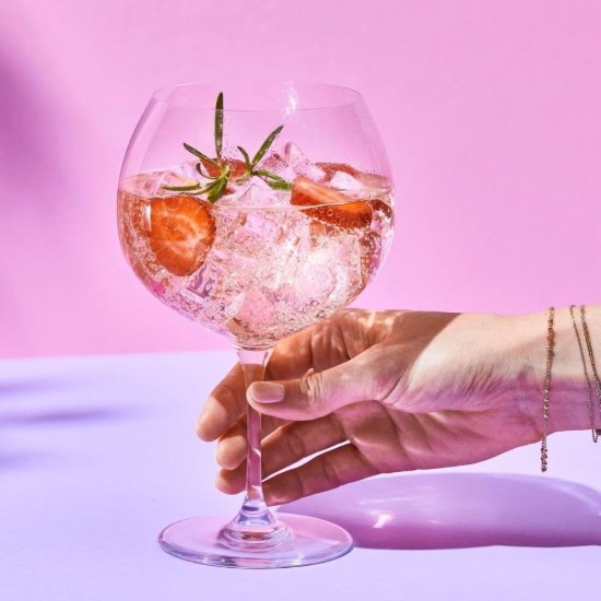 Set 6 pahare gin, sticla cristalina, 790ml, "Divine" - Krosno