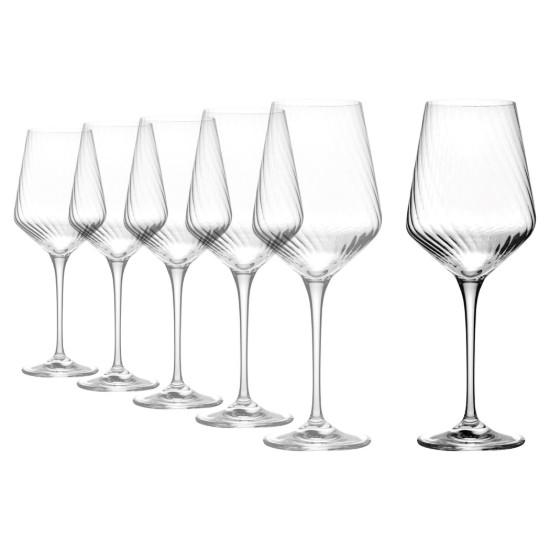 Set 6 pahare vin alb, sticla cristalina, 450ml, "Avant-Garde Lumi" - Krosno