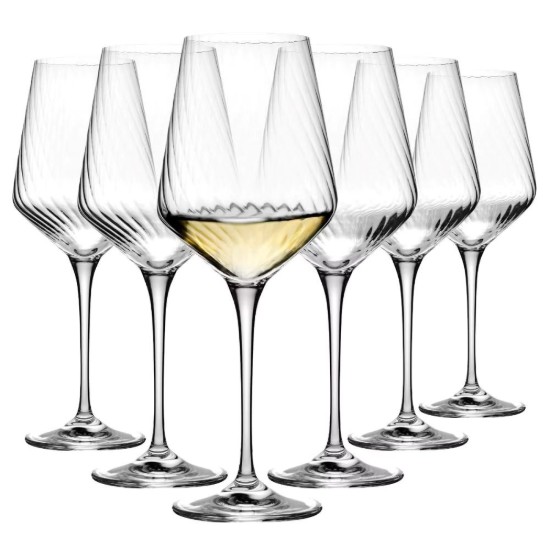 Set 6 pahare vin alb, sticla cristalina, 450ml, "Avant-Garde Lumi" - Krosno