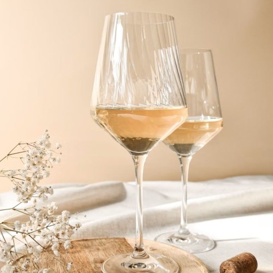 Set 6 pahare vin alb, sticla cristalina, 450ml, "Avant-Garde Lumi" - Krosno
