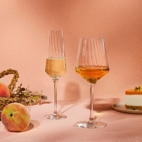 Set 6 pahare vin alb, sticla cristalina, 450ml, "Avant-Garde Lumi" - Krosno
