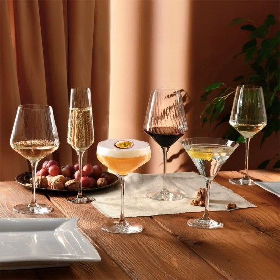 Set 6 pahare vin alb, sticla cristalina, 450ml, "Avant-Garde Lumi" - Krosno