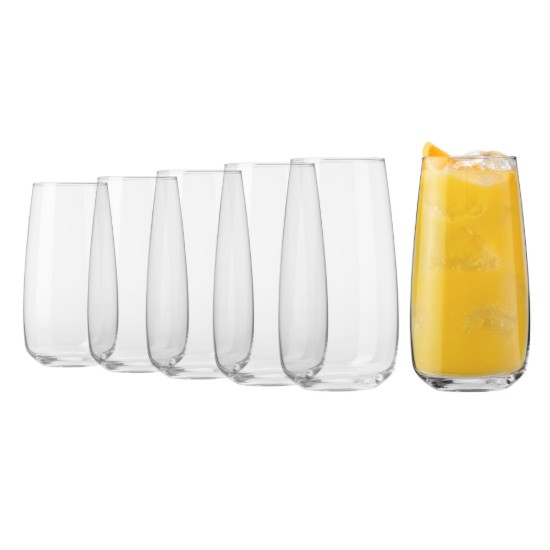 Set 6 pahare long drinks, sticla, 700ml, "Modern" - Krosno