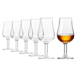 Set 6 pahare degustare whisky, sticla cristalina, 110ml, "Pure" - Krosno